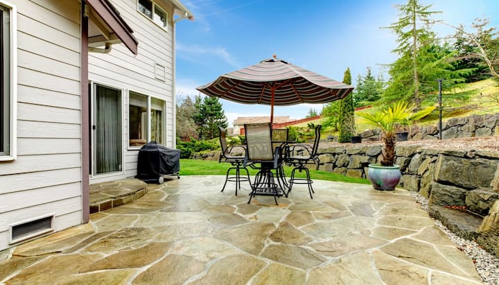 Beautifully Textured and Patterned Concrete Patios in Holland